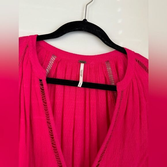 FREE PEOPLE FP Go Lightly V-Neck 3/4 Dolman SLEEVE
Swing Dress in hot pink - Picture 9 of 16